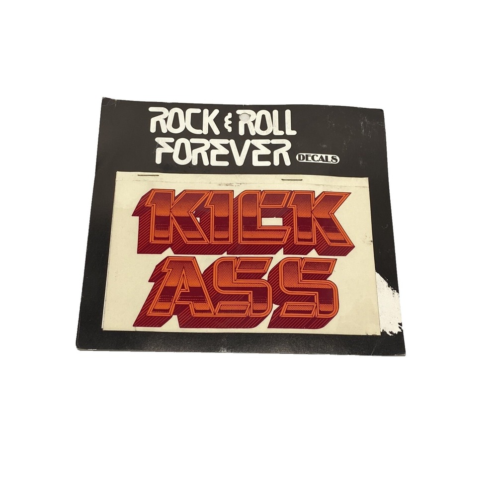 vintage ROCK & ROLL FOREVER decals stickers KICKβ A$$ BUTT